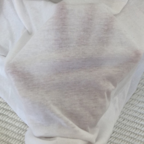 Chaser cold shoulder burnout shirt with grey cuffed sleeves. Size M - Picture 6 of 7